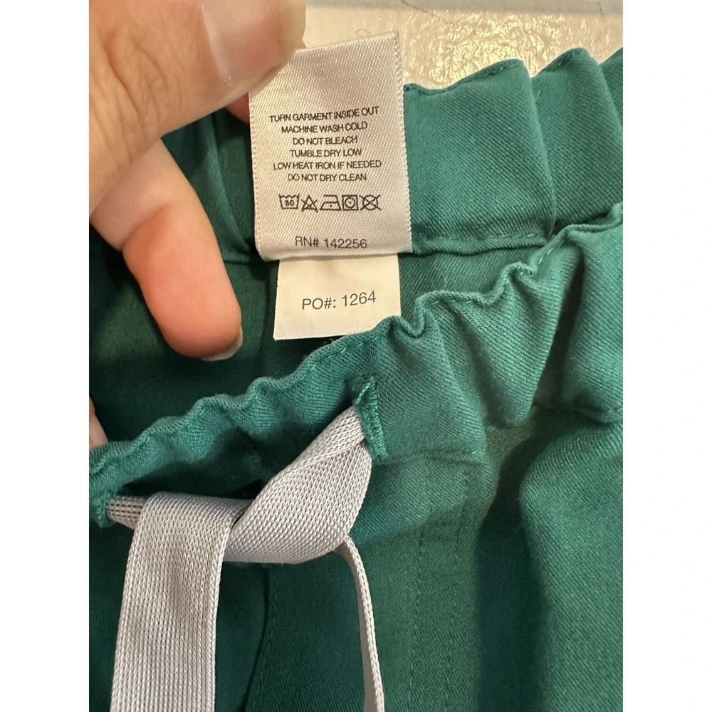 FIGS Womens Scrub Pants Green Technical Collection Drawstring Size MEDIUM